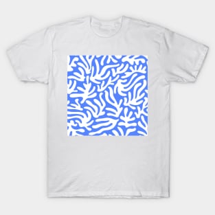 Santorini Summer / Modern Shapes on Azure Blue T-Shirt